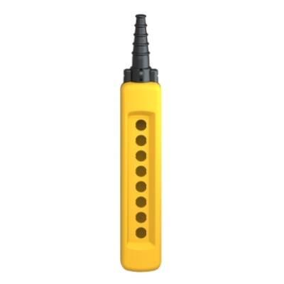 Harmony XAC, Empty pendant control station, plastic, yellow, 8 cut-outs, UL/CSA certified - Schneider Electric - XACA08H7