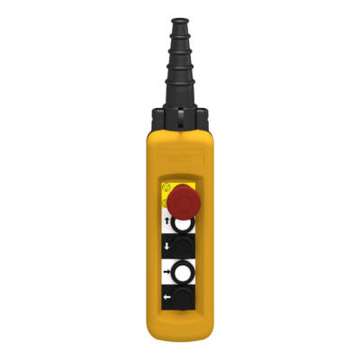 pendant control station XAC-A - 4 pushbuttons 1 Emergency stop - Schneider Electric - XACA47131