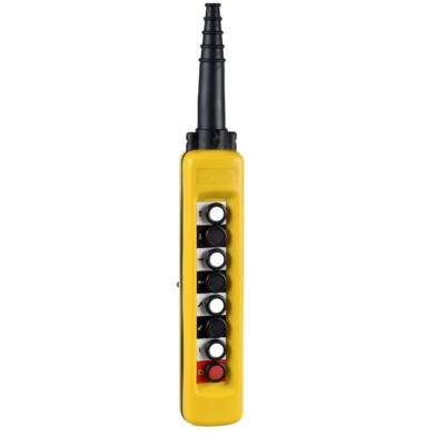 Pendant control station, plastic, yellow, 8 push buttons - Schneider Electric - XACA871