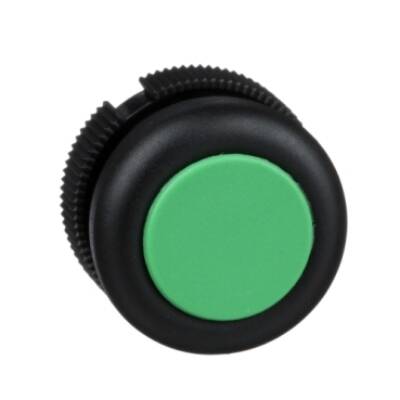 round head for pushbutton - spring return - XAC-A - green - booted - Schneider Electric - XACA9413