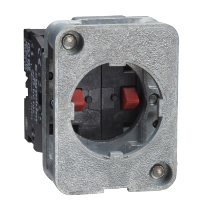 spring return contact block - 1 NO - front mounting, 30 or 40 mm centres - Schneider Electric - XACS411