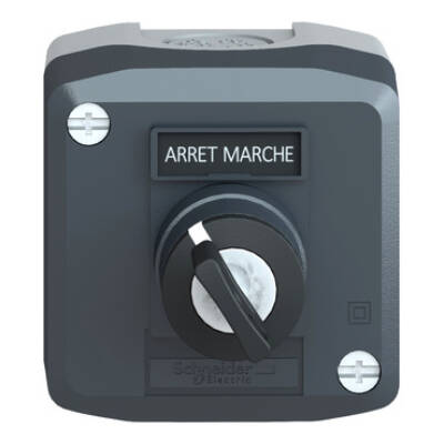 dark grey station - 1 selector switch Ø22 key switch 1NO - Schneider Electric - XALD142