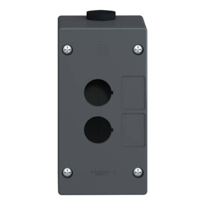 empty control station-severe environments-black-2 cut-outs-2 vertical openings - Schneider Electric - XALG02