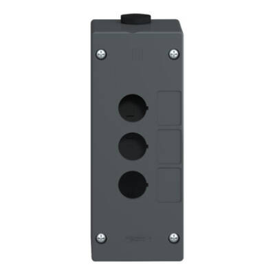 empty control station-severe environments-black-3 cut-outs-3 vertical openings - Schneider Electric - XALG03