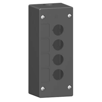 empty control station-severe environments-black-4 cut-outs-4 vertical openings - Schneider Electric - XALG04