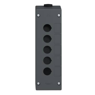 empty control station-severe environments-black-5 cut-outs-5 vertical openings - Schneider Electric - XALG05