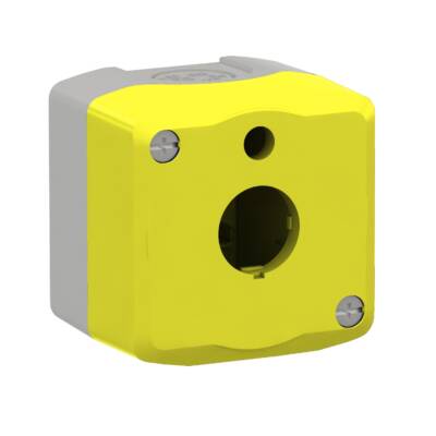 empty box yellow color for illuminated e.stop 1 hole - Schneider Electric - XALKW01