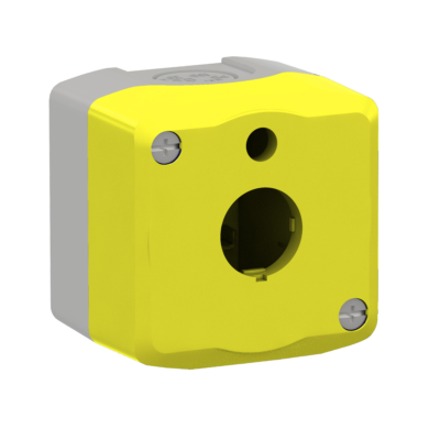 empty box yellow color for illuminated e.stop 1 hole UL/CSA certified - Schneider Electric - XALKW01H7