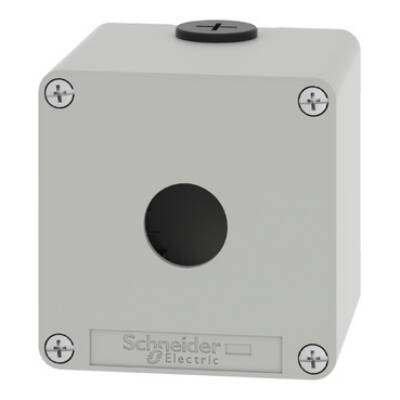 Harmony XAP, XB2 SL, Empty control station, zinc alloy, grey, M20, 1 cut-out 22mm, 80 x 80 x 77, UL cULus - Schneider Electric - XAPD1501