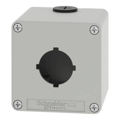 Harmony XAP, XB2 SL, Empty control station, zinc alloy, grey, M20, 1 cut-out 30mm with notches, 80 x 80 x 77, UL cULus - Schneider Electric - XAPD1601