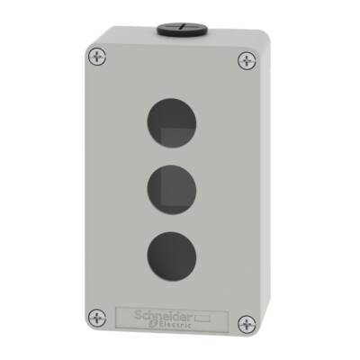 Harmony XAP, XB2 SL, Empty control station, zinc alloy, grey, M20, 3 cut-outs 22mm, 80 x 130 x 51,5, UL cULus - Schneider Electric - XAPD2203