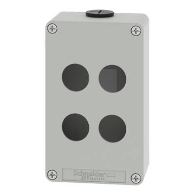 Harmony XAP, XB2 SL, Empty control station, zinc alloy, grey, M20, 4 cut-outs 22mm, 80 x 130 x 51,5, UL cULus - Schneider Electric - XAPD2204