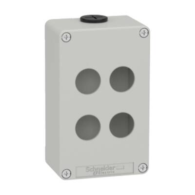 Harmony XAP, XB2 SL, Empty control station, zinc alloy, grey, M20, 4 cut-outs 22mm, 80 x 130 x 51,5, UL cULus - Schneider Electric - XAPD2204