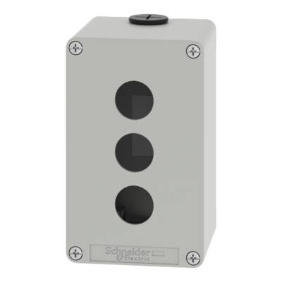 Harmony XAP, XB2 SL, Empty control station, zinc alloy, grey, M20, 3 cut-outs 22mm, 80 x 130 x 77, UL cULus - Schneider Electric - XAPD2503