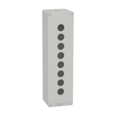 Harmony XAP, XB2 SL, Empty control station, aluminium, grey, M32, 8 cut-outs 22mm, 85 x 310 x 77 - Schneider Electric - XAPD5508