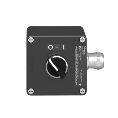 Control station, metal, start stop function, 1 selector switch, black, 1 NO + 1 NC, ATEX - Schneider Electric - XAWF130EX