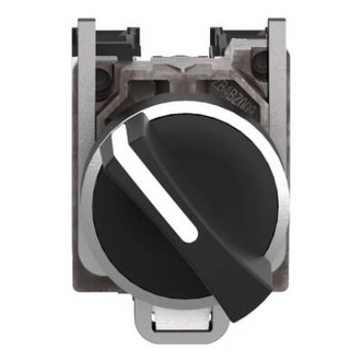 Harmony XB4 - ATEX D, Selector switch, metal, black, Ø22, 2 positions, stay put, 1 NO+1 NC, ATEX - Schneider Electric - XB4BD25EX