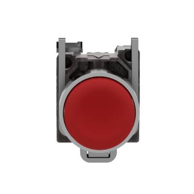 red projecting complete pushbutton Ø22 spring return 1NC "unmarked" - Schneider Electric - XB4BL42