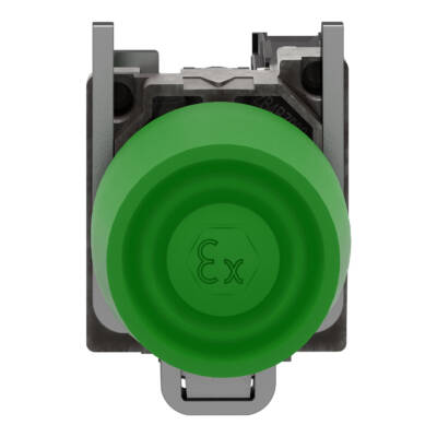 Complete push button, Harmony XB4, green pushbutton Ø22 mm, spring return, 1 NO, ATEX - Schneider Electric - XB4BPS31EX