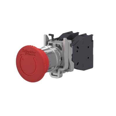 Complete emergency stop push button, Harmony XB4, Explosive atmosphere, TURN TO RELEASE - Schneider Electric - XB4BS8445GEX