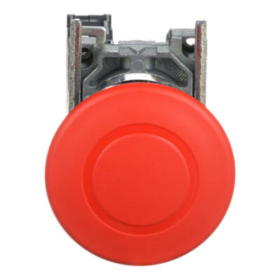Harmony XB4, Emergency stop switching off, metal, red mushroom Ø40, Ø22, trigger latching push-pull, 1 NC - Schneider Electric - XB4BT842