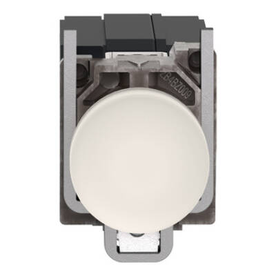 white complete pilot light Ø22 plain lens with BA9s bulb 230...240V - Schneider Electric - XB4BV41