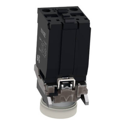 white complete pilot light Ø22 plain lens with BA9s bulb 230...240V - Schneider Electric - XB4BV41