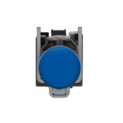 Pilot light, Harmony XB4,metal, blue, 22mm, universal LED, plain lens, 24V AC DC - Schneider Electric - XB4BVB6