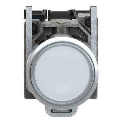 white flush complete illum pushbutton Ø22 spring return 1NO+1NC 250V - Schneider Electric - XB4BW3165