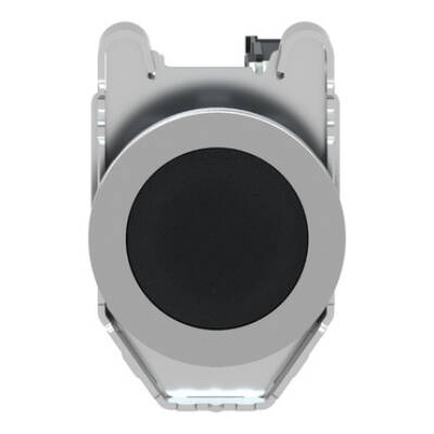 Harmony XB4, Push button flush mounted, metal, black, Ø30, spring return, unmarked, 1 NO - Schneider Electric - XB4FA21