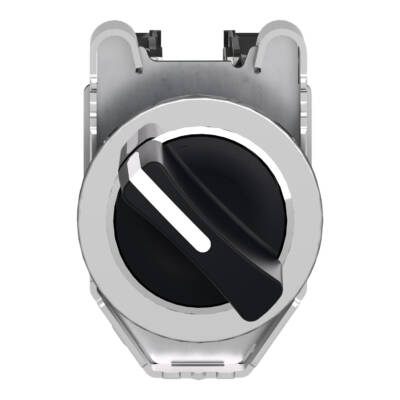 Harmony XB4, Selector switch flush mounted, metal, black, Ø30, 2 positions, stay put, 1NO 1 NC - Schneider Electric - XB4FD25