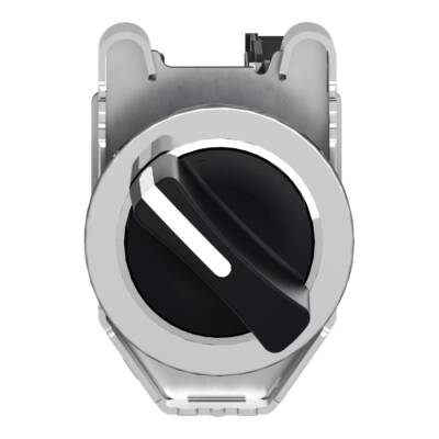 Harmony XB4, Selector switch flush mounted, metal, black, Ø30, 2 positions, spring return right to left, 1 NO - Schneider Electric - XB4FD41