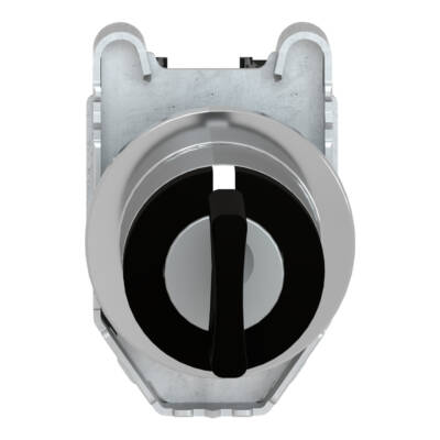 Harmony XB4, Key switch selector flush mounted, metal, black, Ø30, key n°455, 3 positions, stay put, 2 NO - Schneider Electric - XB4FG33