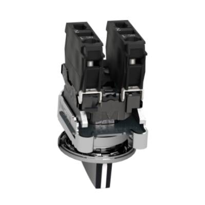 Harmony XB4, Selector switch flush mounted, metal, black, Ø30, long handle, 3 positions, stay put, 2 NO - Schneider Electric - XB4FJ33