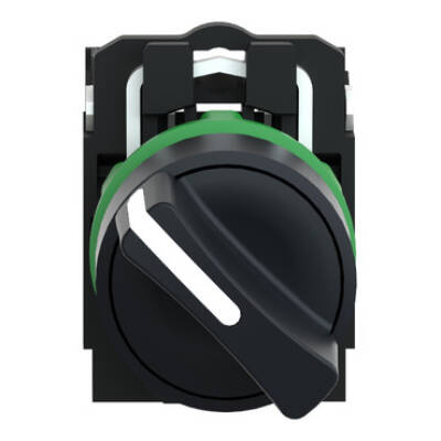 Selector switch, plastic, black, Ø22, 2 positions, stay put, 1 NO + 1 NC - Schneider Electric - XB5AD25