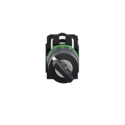 Key switch selector, plastic, black, Ø22, key n°455, 2 positions, stay put, 1 NO - Schneider Electric - XB5AG21