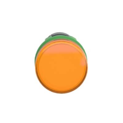 Monolithic pilot light, Harmony XB5, grey plastic, orange, 22mm, universal LED, plain lens, 24V AC DC - Schneider Electric - XB5EVB5