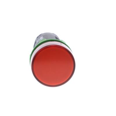 Monolithic pilot light, Harmony XB5, grey plastic, red, 22mm, universal LED, plain lens, 230…240V AC - Schneider Electric - XB5EVM4