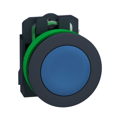 FLUSH MOUNTED BLUE FLUSH CAPS PUSHBUTTON 1NO SCREW CLAMP - Schneider Electric - XB5FA61