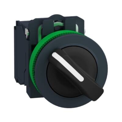 FLUSH MOUNTED BLACK SELECTOR SWITCH HEAD - Schneider Electric - XB5FDCUST01