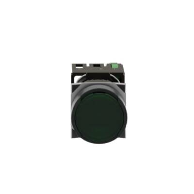 green flush complete illum pushbutton Ø16 spring return 1NO 12...24V - Schneider Electric - XB6AW3B1B