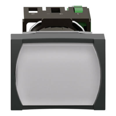 white rectang flush complete illum pushbutton Ø16 spring return 1NO 12...24V - Schneider Electric - XB6DW1B1B