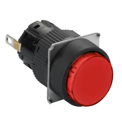 round pilot light Ø16 - IP65 - red - integral LED 24VDCpolarised - connector - Schneider Electric - XB6EAV4BP