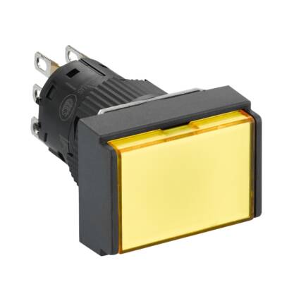 rectangle yellow illumin pushbutton Ø16-flush pushtorelease 24 VDCpolarised 1CO - Schneider Electric - XB6EDF5B1P