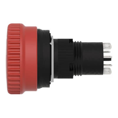 Complete non illuminated mushroom head push button, Harmony XB6E, Ø 16 mm Emergency stop, Ø 32 mm turn/pull to release, 2NC - Schneider Electric - XB6ETN521P