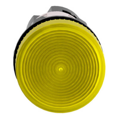 Harmony XB7, Monolithic pilot light, plastic, yellow, Ø22, plain lens for BA9s bulb, <= 250 V - Schneider Electric - XB7EV65P