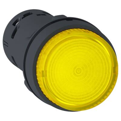 Illuminated push button, Harmony XB7, ILLUM. P.B, LED, Latch -1 NO, Yellow, 24 V - Schneider Electric - XB7NJ08B1