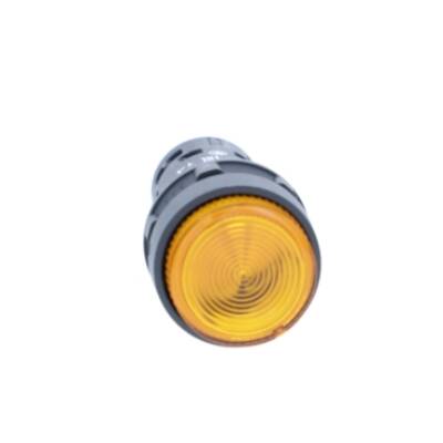 Harmony XB7, Monolithic illuminated push button, plastic, orange, Ø22, integral LED, spring return, 24 V AC/DC, 1 NO - Schneider Electric - XB7NW35B1