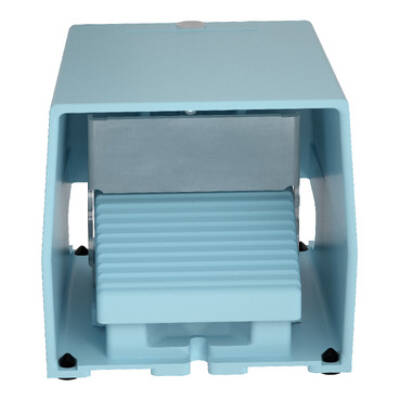 Preventa XPE, Single foot switch, metal, blue, with cover, trigger mechanism, 2 NO + 2 NC - Schneider Electric - XPEM511