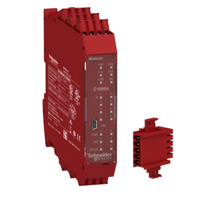 Safety Controller CPU spring term. combined with backplane expansion connector - Schneider Electric - XPSMCMC10804BG